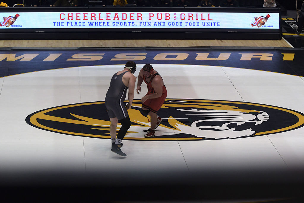 Jake Bohlken faces off against Central Missouri's Chase Miller